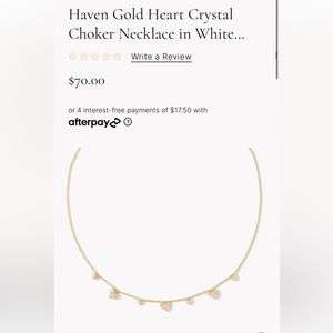 Kendra Scott Haven Gold Heart Crystal Choker